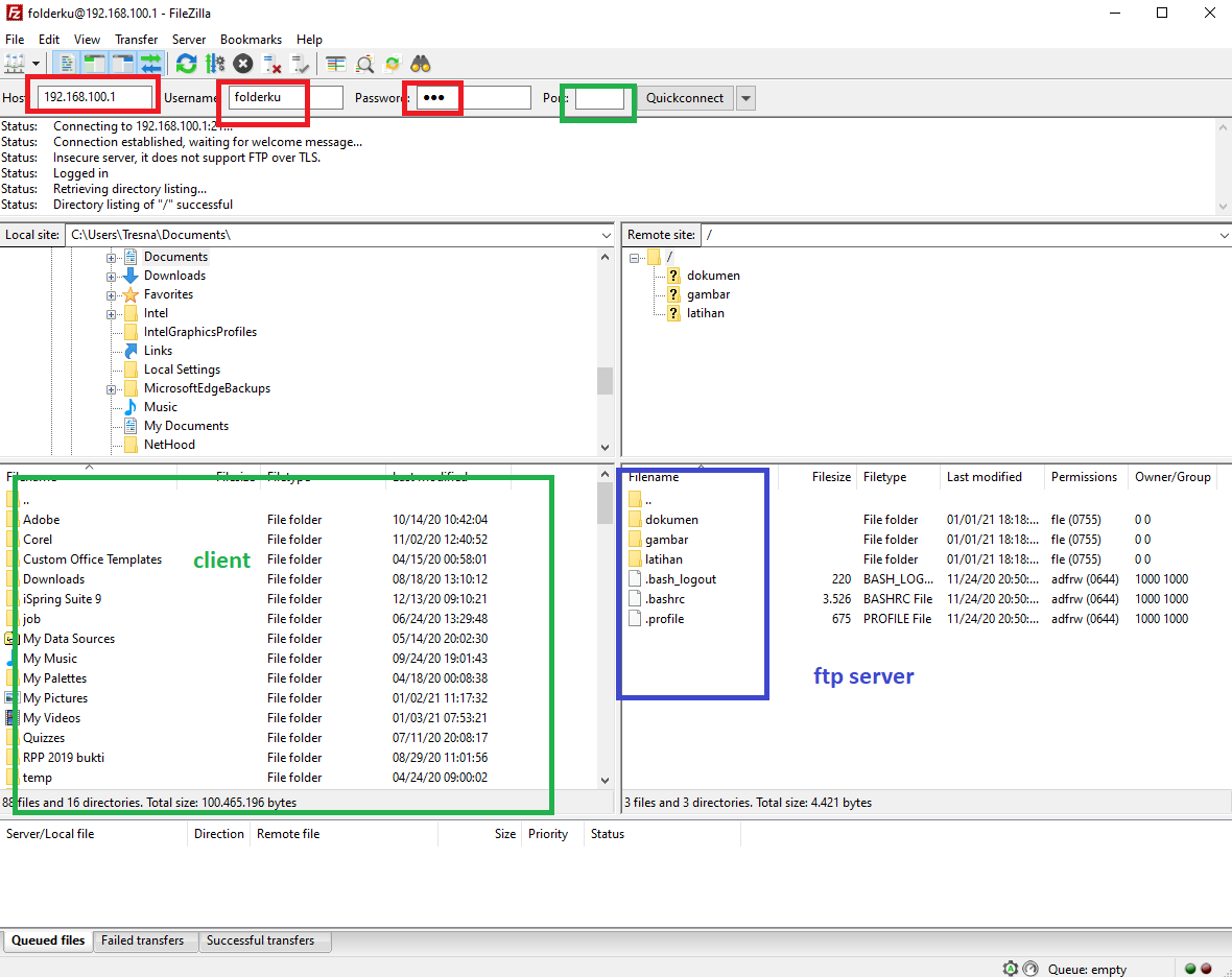 upload & download ftp server